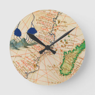 Madagascar Map Round Clock