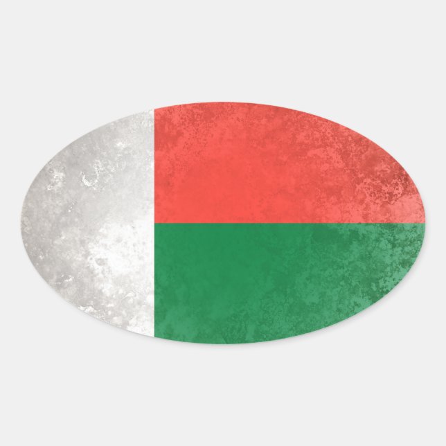Madagascar Oval Sticker (Front)