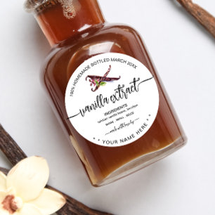 Madagascar Personalised Homemade Vanilla Extract Classic Round Sticker
