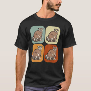 Madagascar Sifakas Vari Zoo Animal Retro Lemur T-Shirt