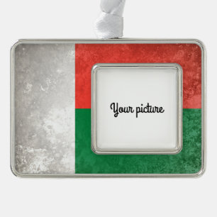 Madagascar Silver Plated Framed Ornament