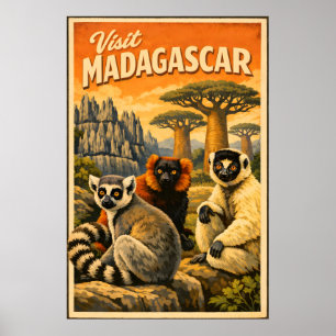 Madagascar - Vintage Travel Poster