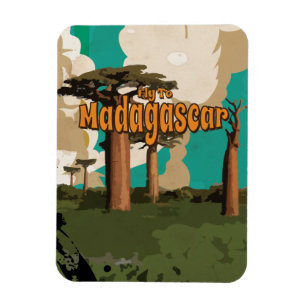 Madagascar Vintage Travel Poster Magnet