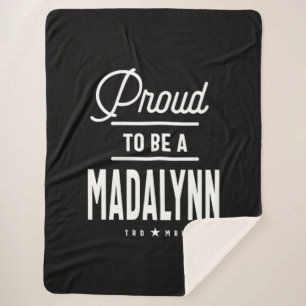 Madalynn Personalised Name Birthday Gift Sherpa Blanket