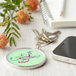Madam Butterfly, Graphic Illustration Key Ring