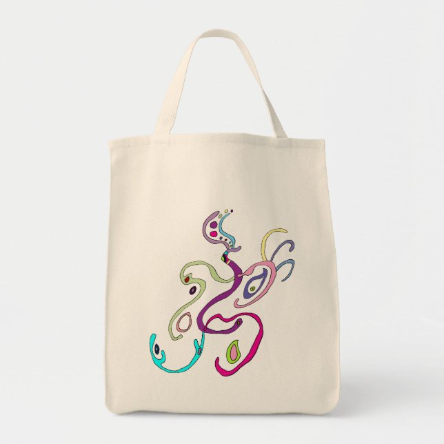 Madam Butterfly, Graphic Illustration Large Tote B (Front)