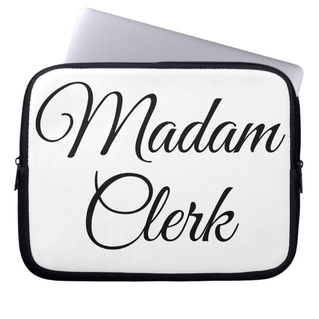 Madam Clerk Laptop Sleeve (Front)
