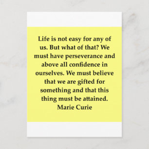 Madam Curie quote Postcard
