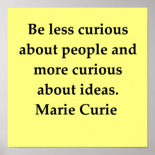 madam marie curie quote poster