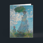 Madam Monet and Her Son Fine Art Mother's Day Card<br><div class="desc">Woman with a Parasol, or Madam Monet and Her Son, are the two titles used for this popular classic Impressionism painting by French artist, Claude Monet, c. 1875. It is an Impressionist style everyday family scene portrait of Claude Monet's wife, Camille and their son, out for a stroll on a...</div>