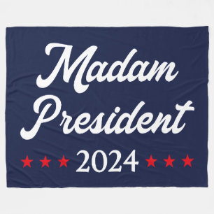 Madam President 2024 I - Kamala Harris Fleece Blanket