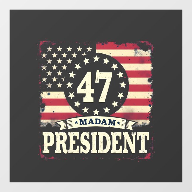Madam President American flag 47 harris Walz  (Sheet)