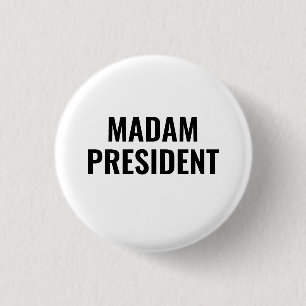 Madam President Harris 2024  3 Cm Round Badge