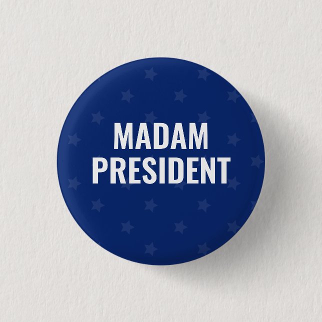 Madam President Harris 2024  3 Cm Round Badge (Front)
