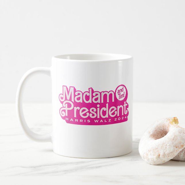 Madam President | Harris Walz Coffee Mug (With Donut)