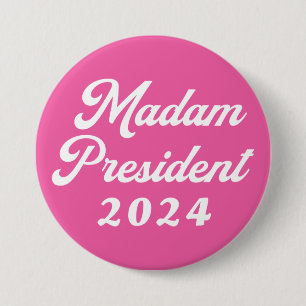 Madam President Kamala Harris 2024 election 7.5 Cm Round Badge