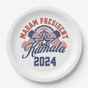 Madam President Kamala Harris 2024 Paper Plate