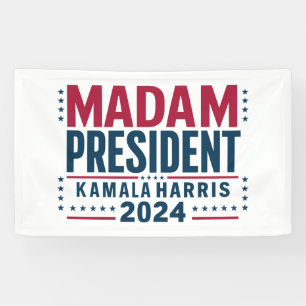 Madam President Kamala Harris 2024 Vote Democrat Banner