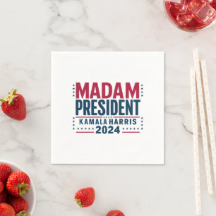 Madam President Kamala Harris 2024 Vote Democrat Napkin