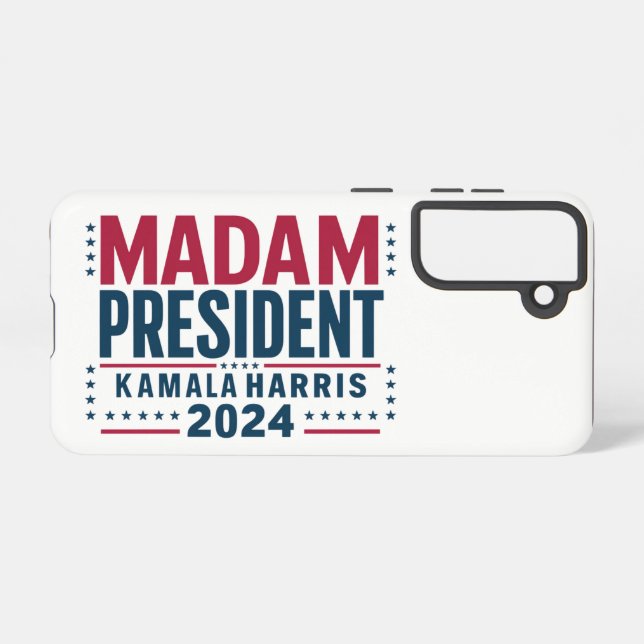 Madam President Kamala Harris 2024 Vote Democrat  Samsung Galaxy S21 Case (Back Horizontal)