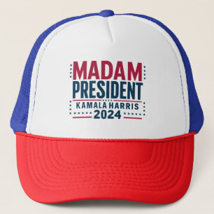Madam President Kamala Harris 2024 Vote Democrat  Trucker Hat
