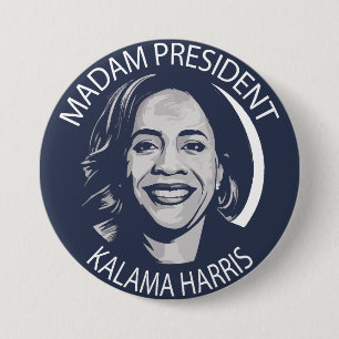 Madam President Kamala Harris 7.5 Cm Round Badge