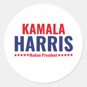 Madam President Kamala Harris Classic Round Sticker