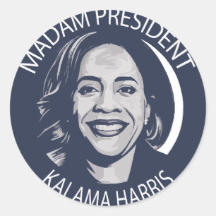 Madam President Kamala Harris Classic Round Sticker
