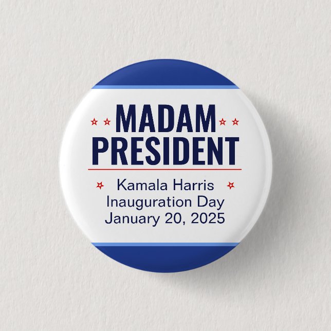 Madam President Kamala Harris Inauguration 3 Cm Round Badge (Front)