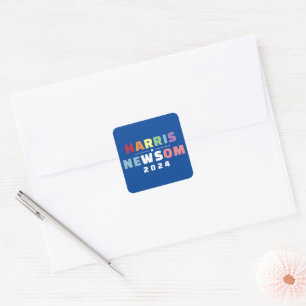 MADAM PRESIDENT KAMALA HARRIS NEWSOM 2024 SQUARE STICKER