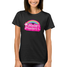 Madam President Kamala Harris T-shirt pink rainbow