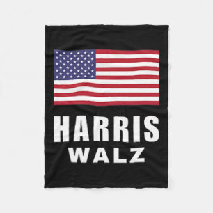 Madam President Kamala Harris Tim Walz Vp Usa Amer Fleece Blanket