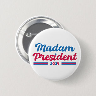 Madam President Kamala Harris Typographic Election 6 Cm Round Badge