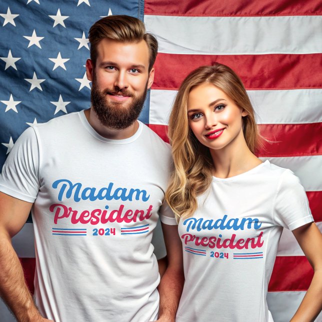 Madam President Kamala Harris Typographic Election T-Shirt (Creator Uploaded)