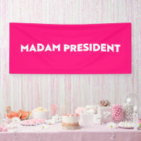 Madam President typography modern hot pink