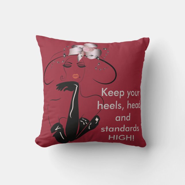 Madam Rouge Throw cushion- customisable Cushion (Front)