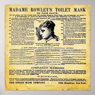 Madam Rowley's Toilet Mask Print