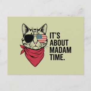 Madam Time President 2024 Kamala Harris DNC Rally Postcard