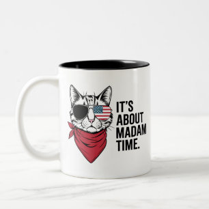 Madam Time President 2024 Kamala Harris DNC Rally Two-Tone Coffee Mug
