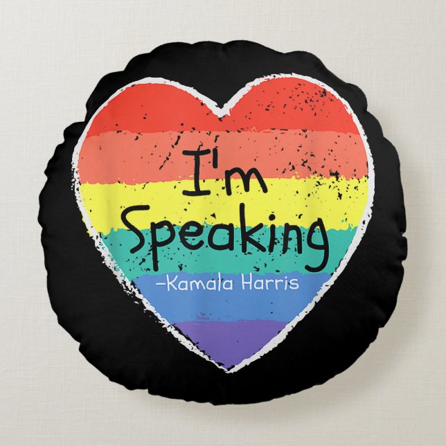 Madam Vice President I'm Speaking Kamala Harris gi Round Cushion (Front)