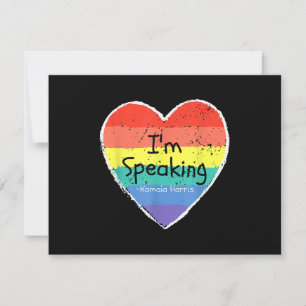Madam Vice President I'm Speaking Kamala Harris gi RSVP Card