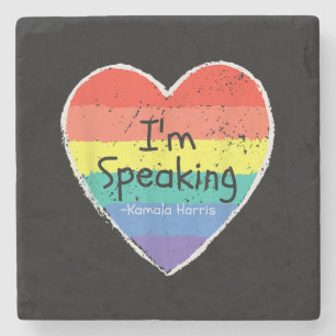 Madam Vice President I'm Speaking Kamala Harris gi Stone Coaster