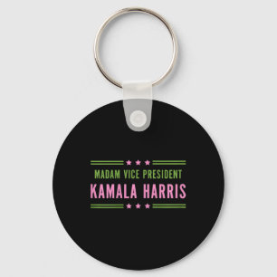 Madam Vice President Kamala Harris Pink Green Key Ring