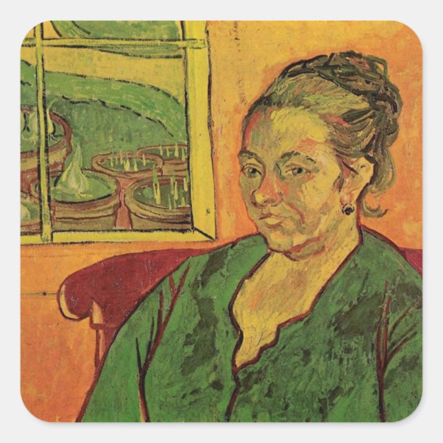 Madame Augustine Roulin by Vincent van Gogh Square Sticker (Front)