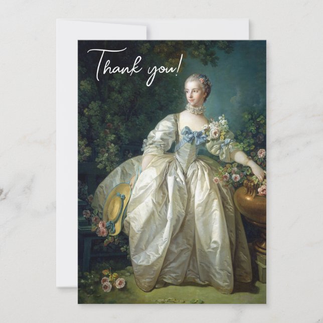 Madame Bergeret 1766 Boucher Congratulations Thank You Card (Front)