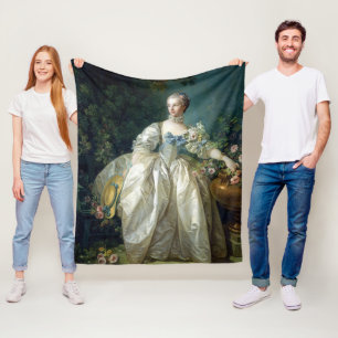 Madame Bergeret 1766 Boucher Fleece Blanket