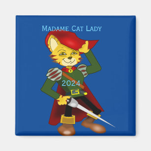Madame Cat Lady 2024 for President Thunder_Cove Magnet