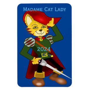 Madame Cat Lady 2024 for President Thunder_Cove Magnet