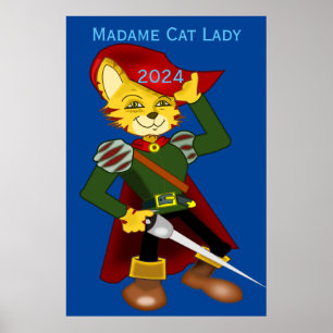 Madame Cat Lady 2024 for President Thunder_Cove Poster