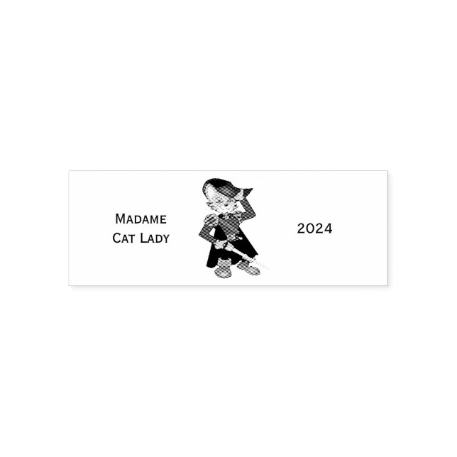 Madame Cat Lady 2024 for President Thunder_Cove  Self-inking Stamp (Design)